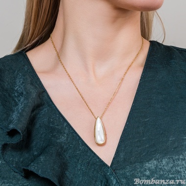 Колье Fiore Luna, Капля SHELL WHITE